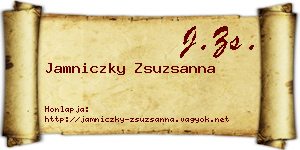 Jamniczky Zsuzsanna névjegykártya