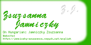 zsuzsanna jamniczky business card